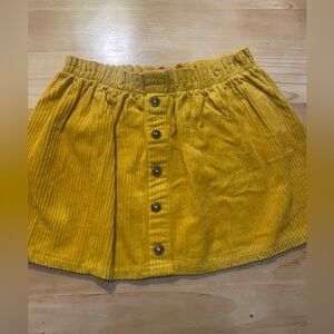 Mustard Corduroy Skirt Lined